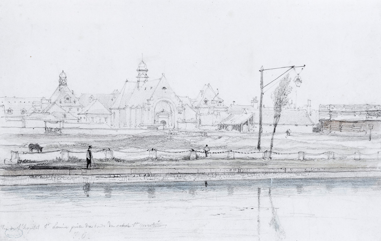 A View of the Saint-Louis Hospital from the Canal Saint Martin, Paris